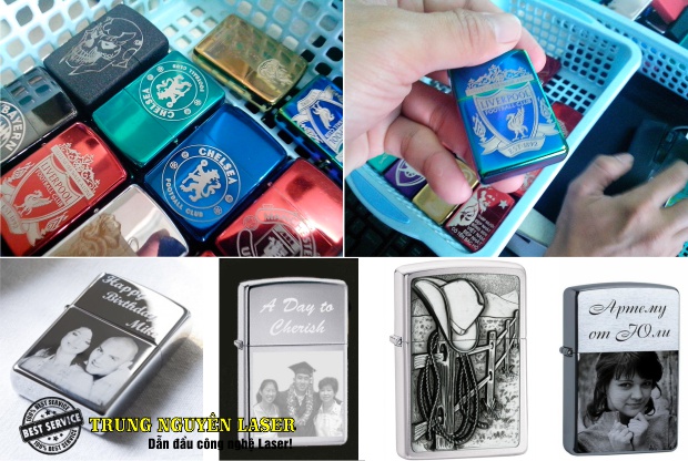 Khắc Laze giá rẻ lên bật lửa hộp quẹt Zippo tại Tp Hồ Chí Minh và Hà Nội