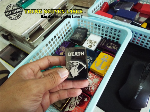 Khắc logo hoa văn, khắc họa tiết, khắc hình ảnh lên hộp quẹt Zippo